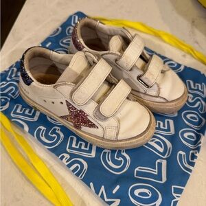 Authentic Golden Goose May Toddler Sneakers with Glitter Star